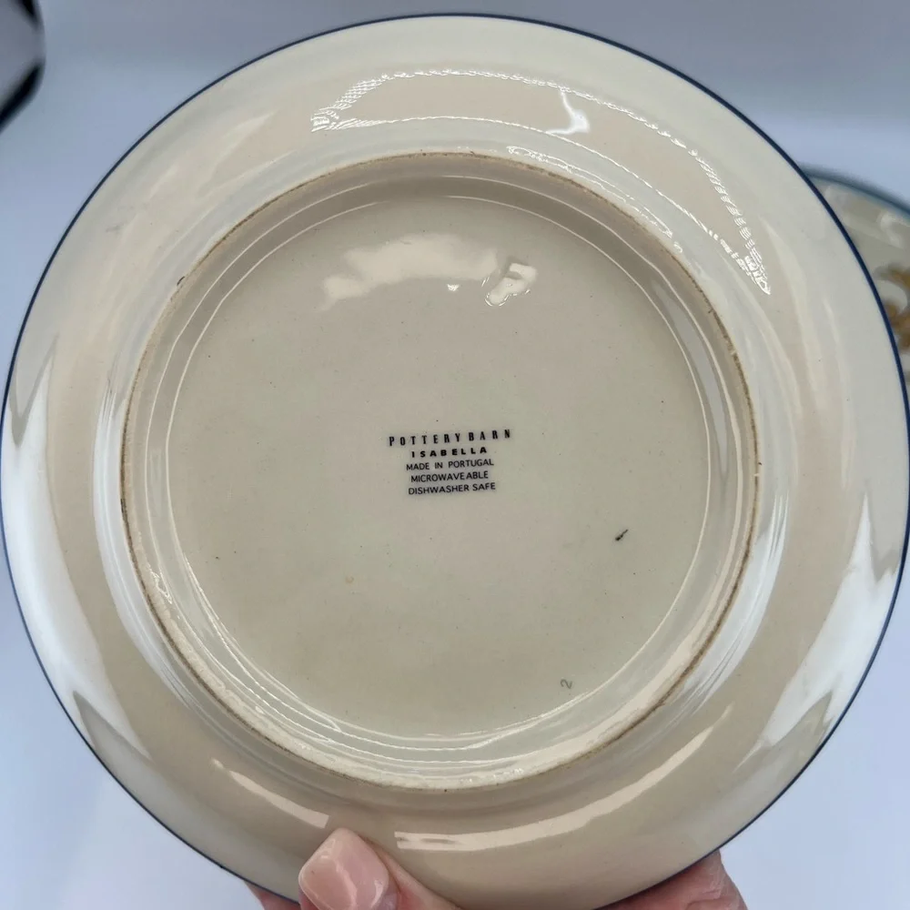 Pottery Barn Isabella Dessert Bread & Butter Plates Set of 3 Dishes